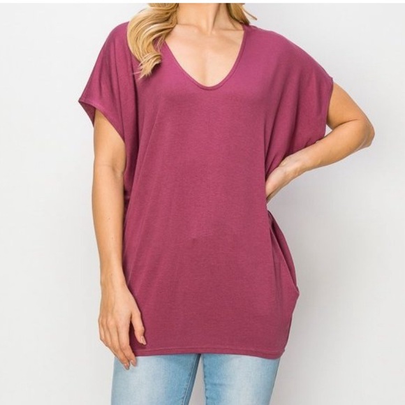 NWT Enti Clothing Rose dolman tee. - Picture 2 of 2